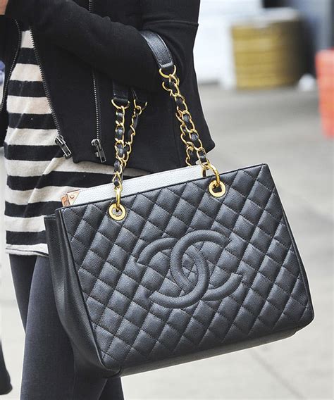 chanel shopping tote classic inside|Chanel gst tote.